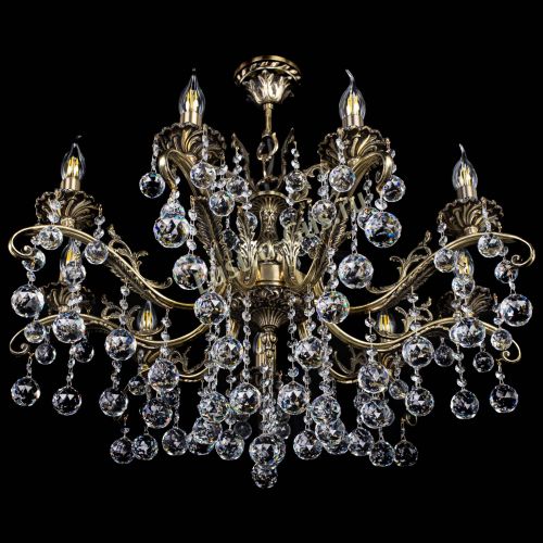 Люстра бронзовая Милана №9/2 шар в Саратове Гусь Хрустальный