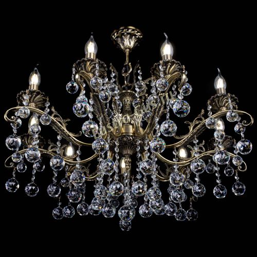 Люстра бронзовая Милана №9/2 шар в Саратове Гусь Хрустальный