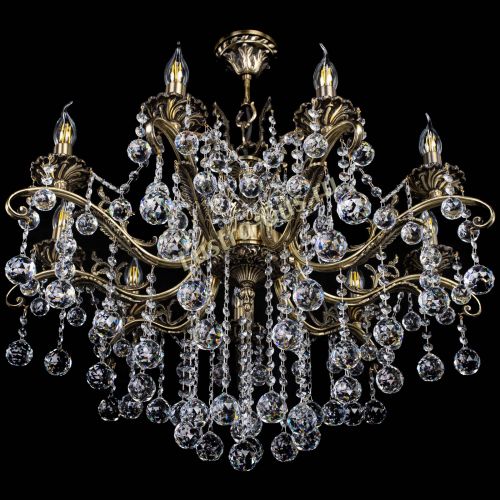 Люстра бронзовая Милана №9 шар в Саратове Гусь Хрустальный