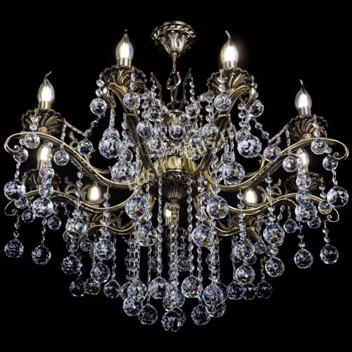 Люстра бронзовая Милана №9 шар в Саратове Гусь Хрустальный