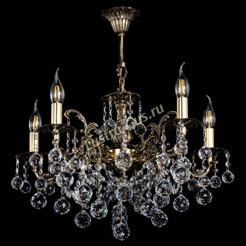 Люстра бронзовая Муза №5 шар в Саратове Гусь Хрустальный