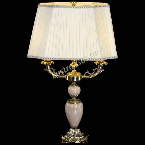 Бронзовая настольная лампа Антик №2 с камнем в Саратове Гусь Хрустальный
