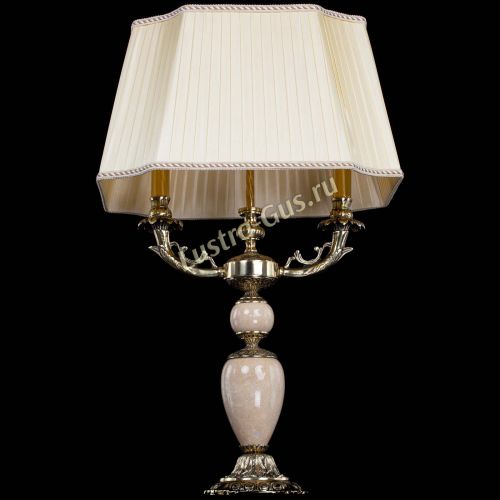 Бронзовая настольная лампа Антик №2 с камнем в Саратове Гусь Хрустальный