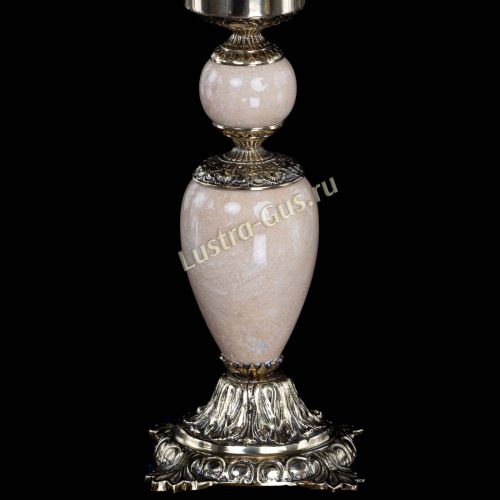 Бронзовая настольная лампа Антик №2 с камнем в Саратове Гусь Хрустальный