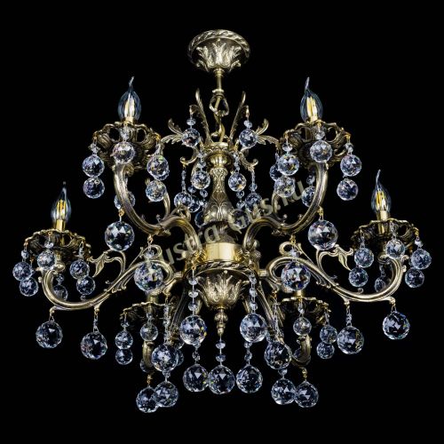 Люстра бронзовая Олимпия №6/1 шар в Саратове Гусь Хрустальный