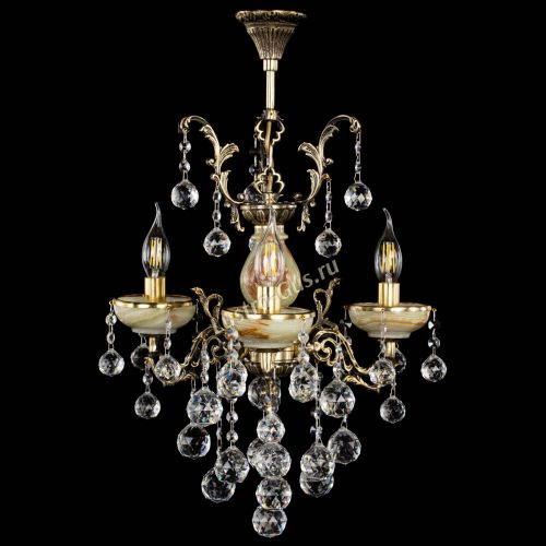 Люстра бронзовая Оникс №3/1 шар в Саратове Гусь Хрустальный