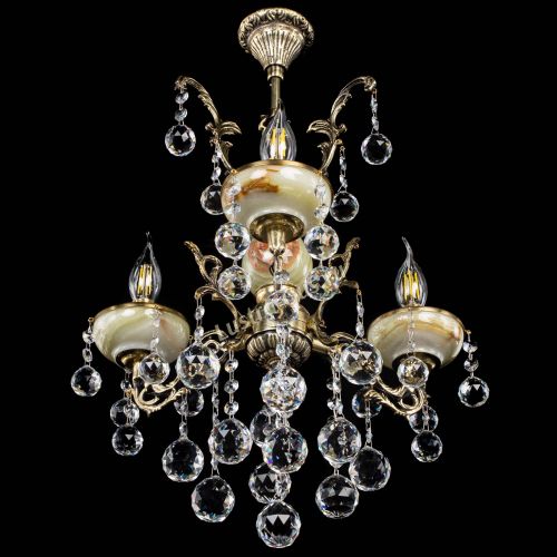 Люстра бронзовая Оникс №3/1 шар в Саратове Гусь Хрустальный