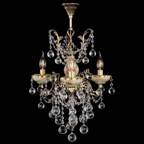 Люстра бронзовая Оникс №3/2 шар в Саратове Гусь Хрустальный