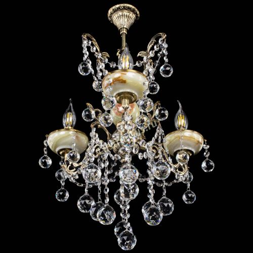 Люстра бронзовая Оникс №3/2 шар в Саратове Гусь Хрустальный