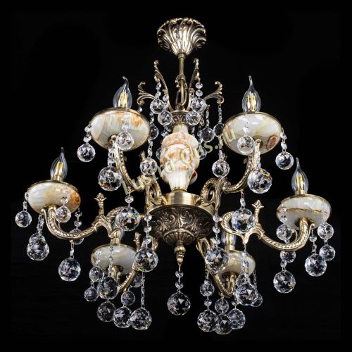 Люстра бронзовая Оникс №6/1 шар в Саратове Гусь Хрустальный