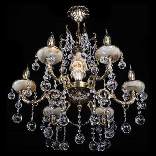 Люстра бронзовая Оникс №6/2 шар в Саратове Гусь Хрустальный