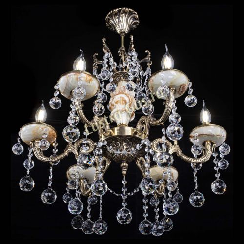 Люстра бронзовая Оникс №6/2 шар в Саратове Гусь Хрустальный