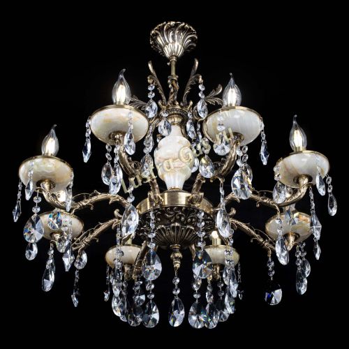 Люстра бронзовая Оникс №8/1 лучик в Саратове Гусь Хрустальный