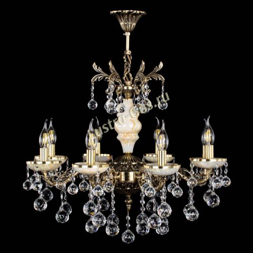 Люстра бронзовая Оникс №8/1 шар в Саратове Гусь Хрустальный