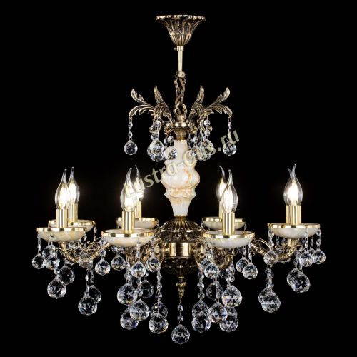 Люстра бронзовая Оникс №8/1 шар в Саратове Гусь Хрустальный