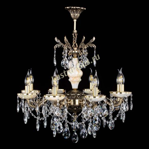 Люстра бронзовая Оникс №8/2 баден в Саратове Гусь Хрустальный