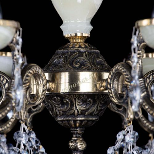 Люстра бронзовая Оникс белый №6/1 журавлик в Саратове Гусь Хрустальный