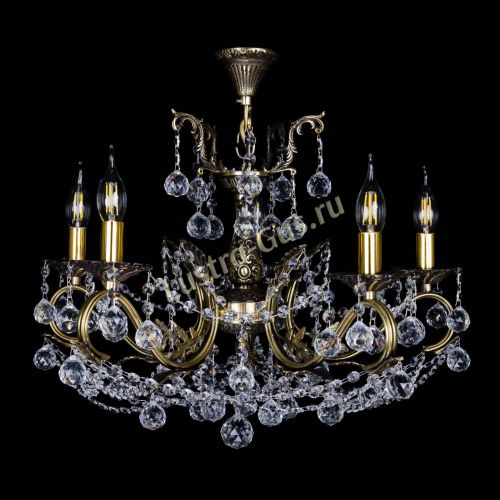 Бронзовая люстра Валери №5 шар в Саратове Гусь Хрустальный