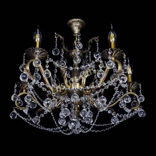 Бронзовая люстра Валери №5 шар в Саратове Гусь Хрустальный