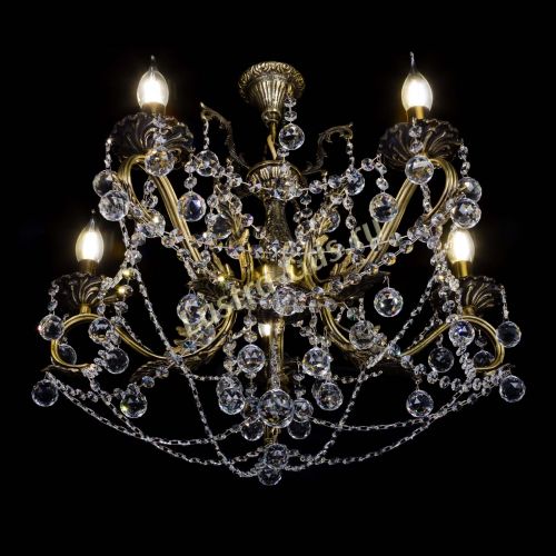 Бронзовая люстра Валери №5 шар в Саратове Гусь Хрустальный