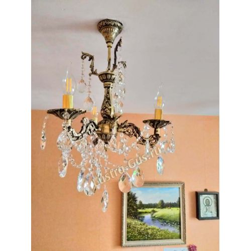 Люстра бронзовая Мелания №3 в Саратове Гусь Хрустальный