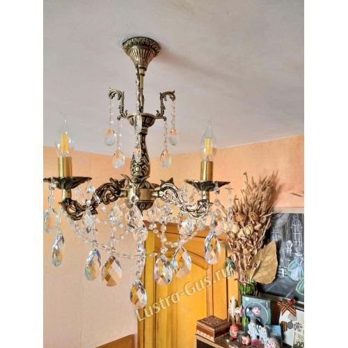 Люстра бронзовая Мелания №3 в Саратове Гусь Хрустальный