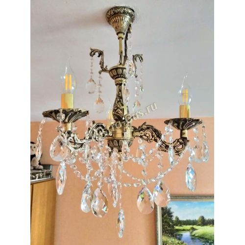 Люстра бронзовая Мелания №3 в Саратове Гусь Хрустальный