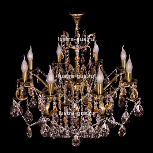 Люстра бронзовая Мелания №8/2 в Саратове Гусь Хрустальный