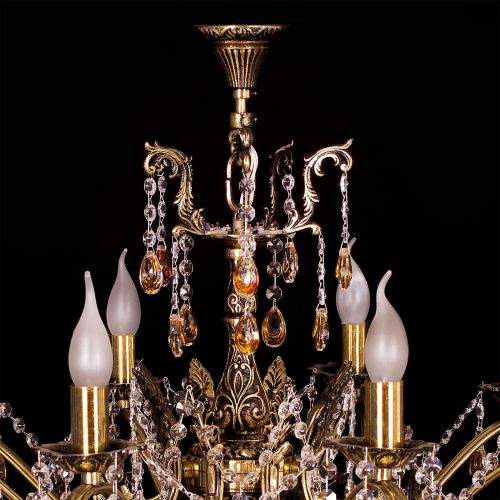 Люстра бронзовая Мелания №8/2 в Саратове Гусь Хрустальный