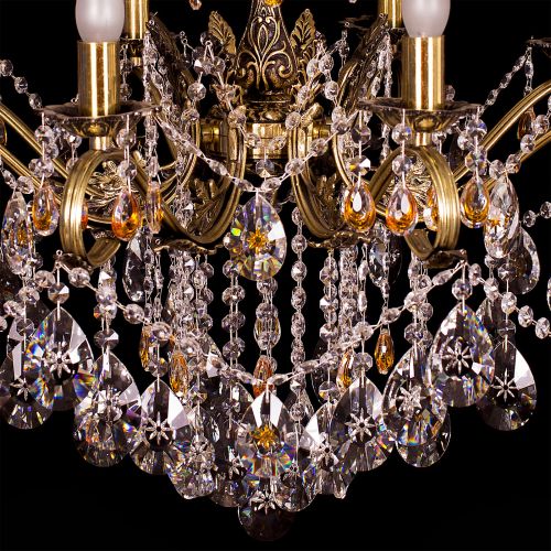 Люстра бронзовая Мелания №8/2 в Саратове Гусь Хрустальный