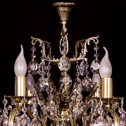 Люстра бронзовая Мелания №8/3 в Саратове Гусь Хрустальный