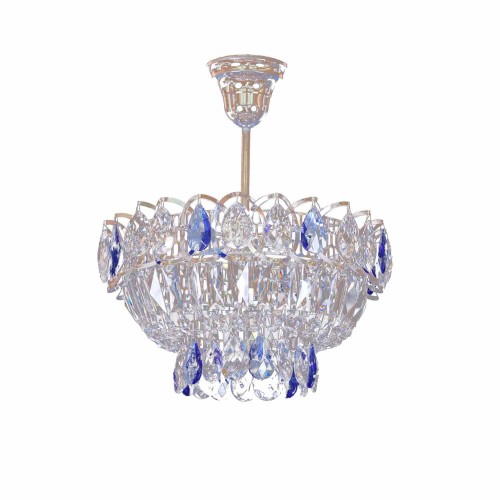 Люстра Катерина 1 лампа подвесная цветная в Саратове Гусь Хрустальный