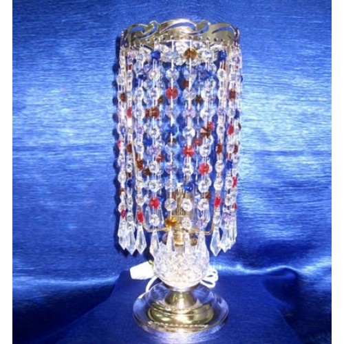 Лампа настольная Анжелика 2 Меланж карандаш цветная в Саратове Гусь Хрустальный