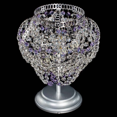 Настольная лампа Альфа №1 фиолетовая в Саратове Гусь Хрустальный