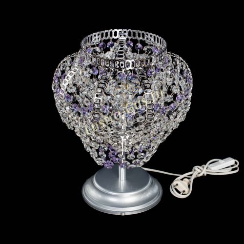 Настольная лампа Альфа №1 фиолетовая в Саратове Гусь Хрустальный