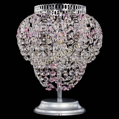 Настольная лампа Альфа №1 розовая в Саратове Гусь Хрустальный