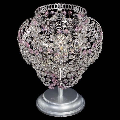 Настольная лампа Альфа №1 розовая в Саратове Гусь Хрустальный