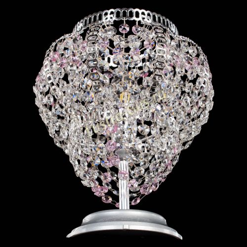 Настольная лампа Альфа №1 розовая в Саратове Гусь Хрустальный