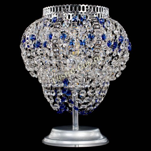 Настольная лампа Альфа №1 синяя в Саратове Гусь Хрустальный