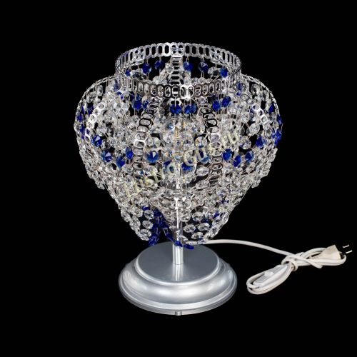 Настольная лампа Альфа №1 синяя в Саратове Гусь Хрустальный