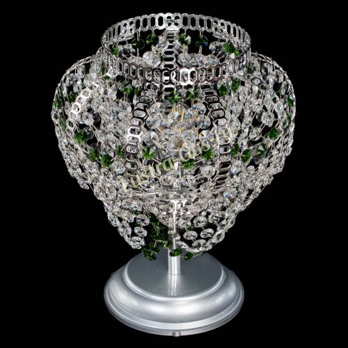 Настольная лампа Альфа №1 зеленая в Саратове Гусь Хрустальный