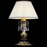 Бронзовая настольная лампа Антик №1 Лучик с абажуром в Саратове