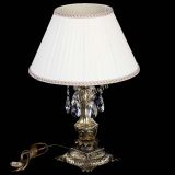 Бронзовая настольная лампа Антик №1 Лучик с абажуром в Саратове