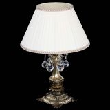 Бронзовая настольная лампа Антик №1 Шар  с абажуром в Саратове