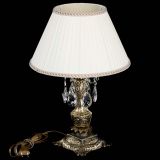 Бронзовая настольная лампа Антик №1 Журавлик с абажуром в Саратове