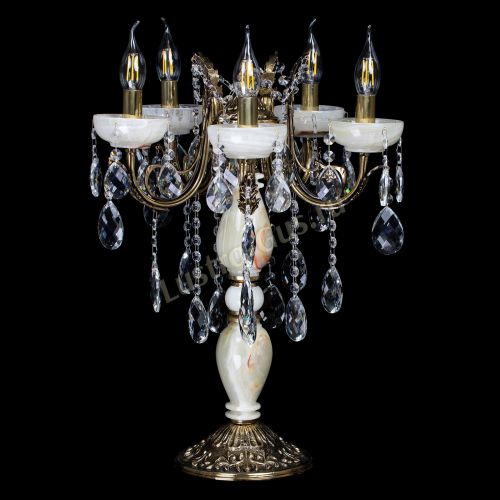 Настольная лампа Антик №5 с камнем в Саратове Гусь Хрустальный