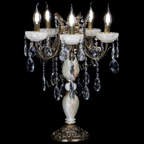 Настольная лампа Антик №5 с камнем в Саратове Гусь Хрустальный