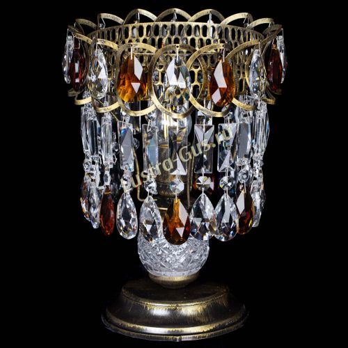 Настольная лампа Астра №1 под бронзу Чайная в Саратове Гусь Хрустальный