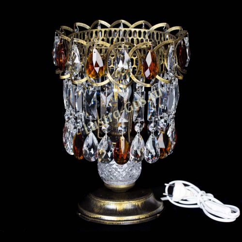 Настольная лампа Астра №1 под бронзу Чайная в Саратове Гусь Хрустальный