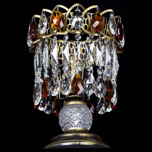 Настольная лампа Астра №1 под бронзу Чайная в Саратове Гусь Хрустальный